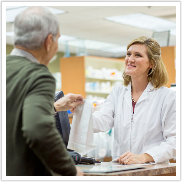 Customer talking with Pharmacist