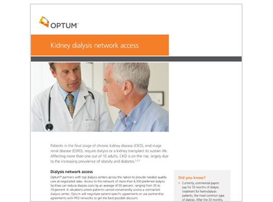 Kidney dialysis network access