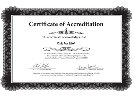 ATTUD Certificate of Accreditation